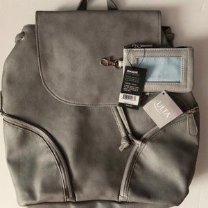 Ulta Beauty Grey Faux Leather Backpack NWT & Scout Cardholder NWT